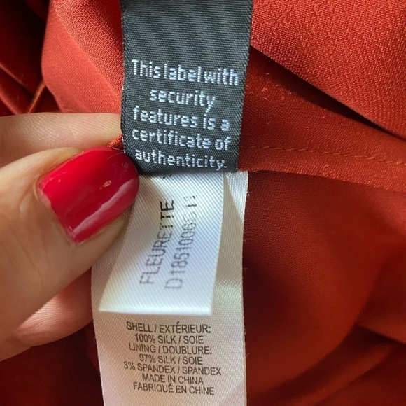 Diane Von Furstenberg Fleurette Rust Silk Dress 4 - Picture 10 of 11